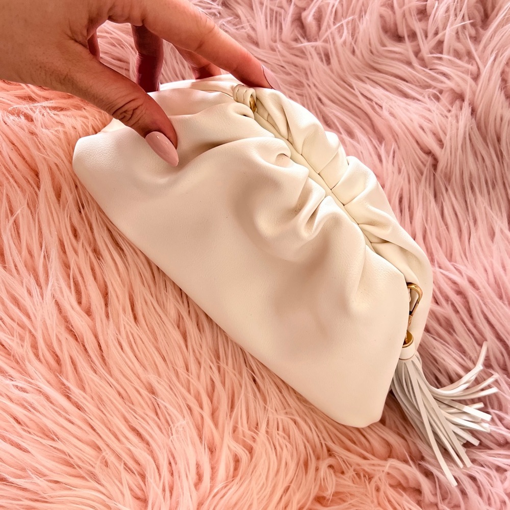 Chic Cream Wristlet Clutch